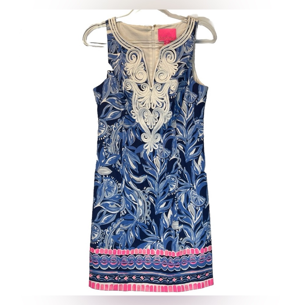 Lilly Pulitzer Gabby Stretch Shift Dress Blue